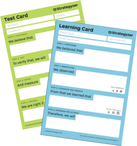 Test en Learning cards om eenvoudig te innoveren!